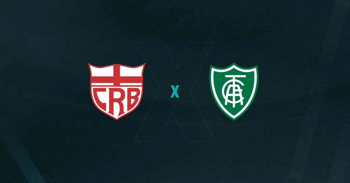Escudos de CRB x América-MG, que se enfrentam pela Série B