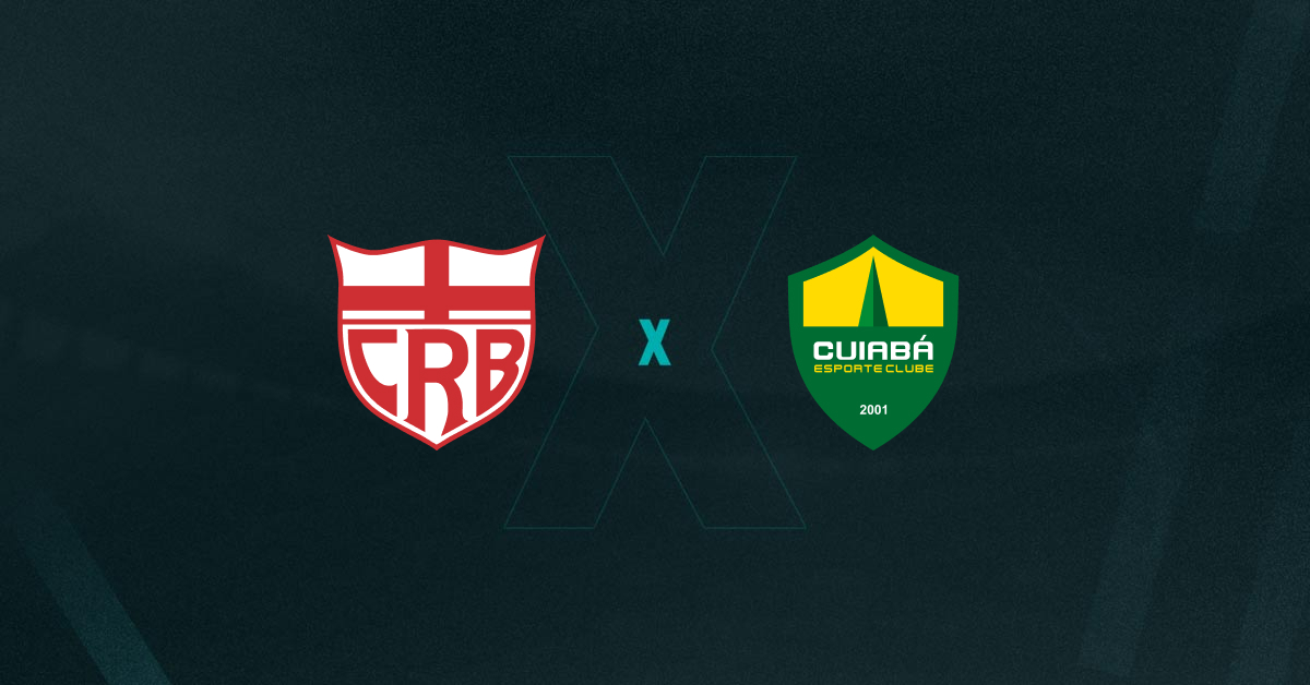 Escudos de CRB x Cuiabá, que se enfrentam pela Série B