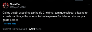 Zoeira Flamengo x Criciúma