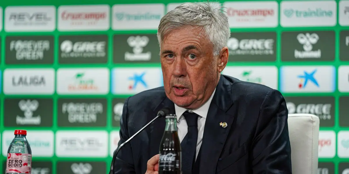 Carlo Ancelotti, em entrevista coletiva na LaLiga