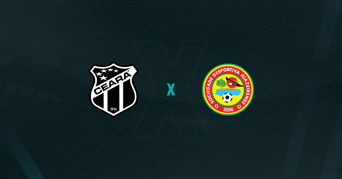 Escudos de Ceará x Juazeirense, que se enfrentam pela Copa do Nordeste