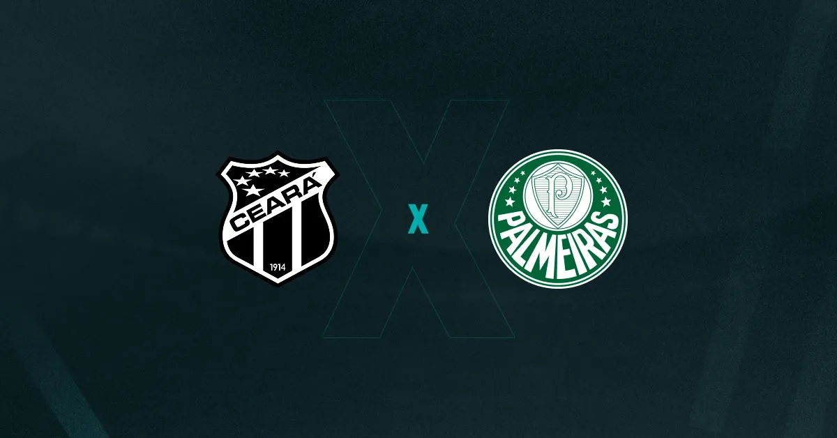 Escudos de Ceará e Palmeiras, que se enfrentam pela Copa do Brasil