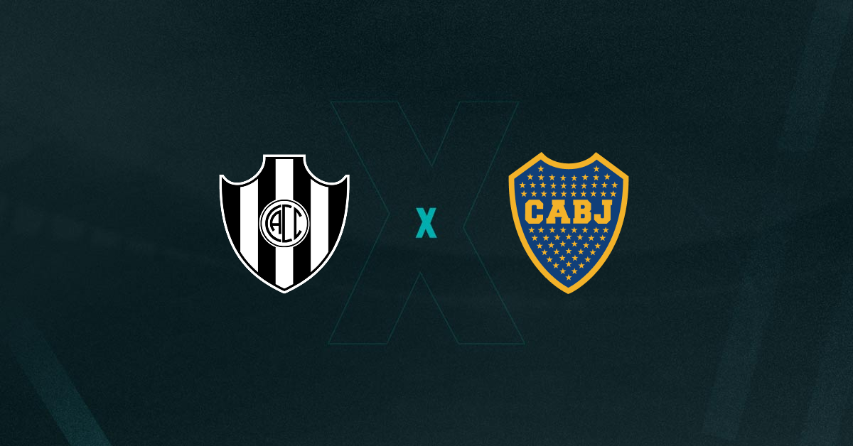 Escudos de Central Córdoba x Boca Juniors, que se enfrentam pelo Campeonato Argentino 2025