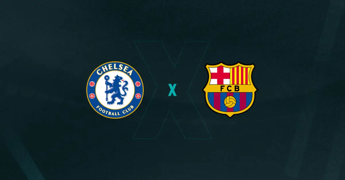 Escudos de Chelsea e Barcelona, que duelam pela Champions League Feminina