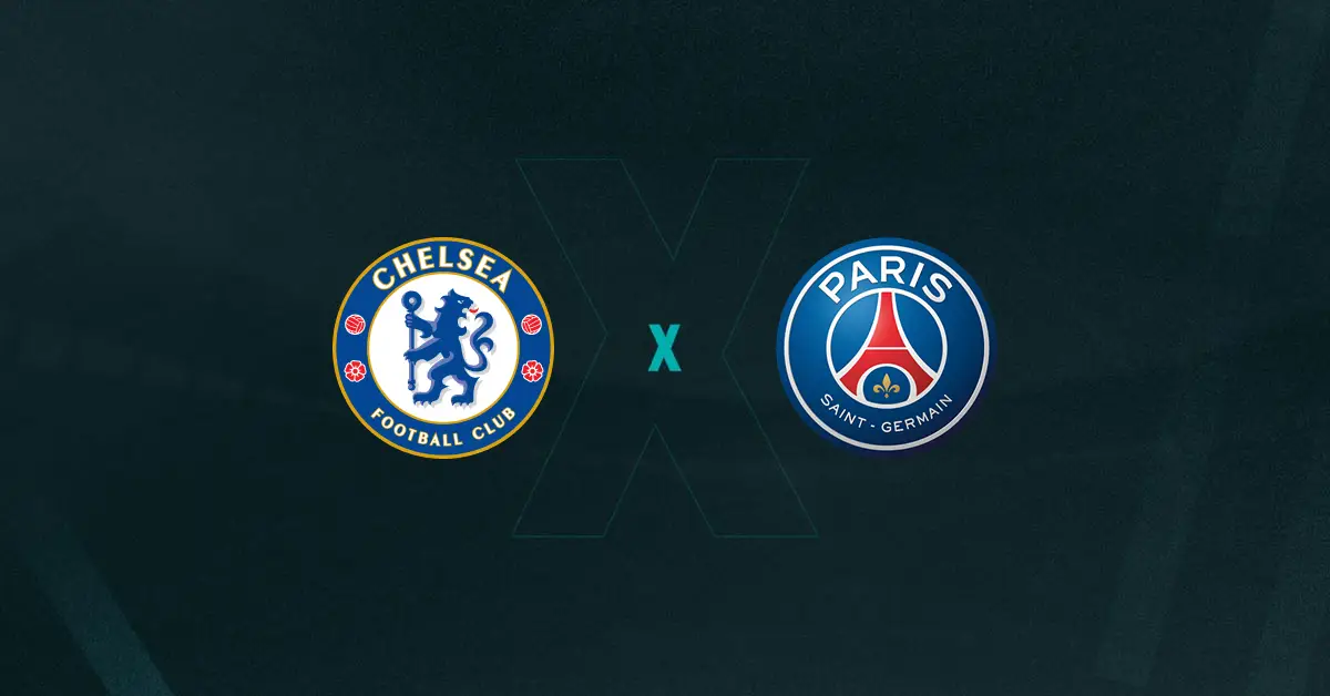 Escudos de Chelsea e PSG, que fazem a final do Mundial