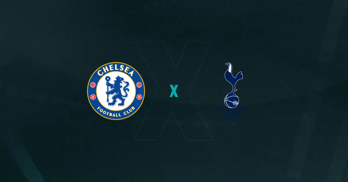 Escudos de Chelsea x Tottenham Feminino, que se enfrentam pela liga inglesa feminina