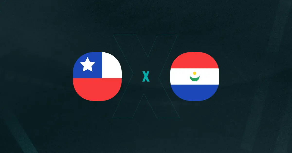 Escudos de Chile x Paraguai Feminino, que se enfrentam pela Copa América