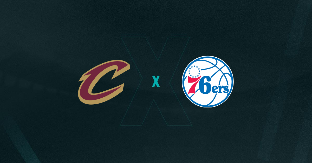 Cleveland Cavaliers e Philadelphia 76ers enfrentam na partida da NBA.