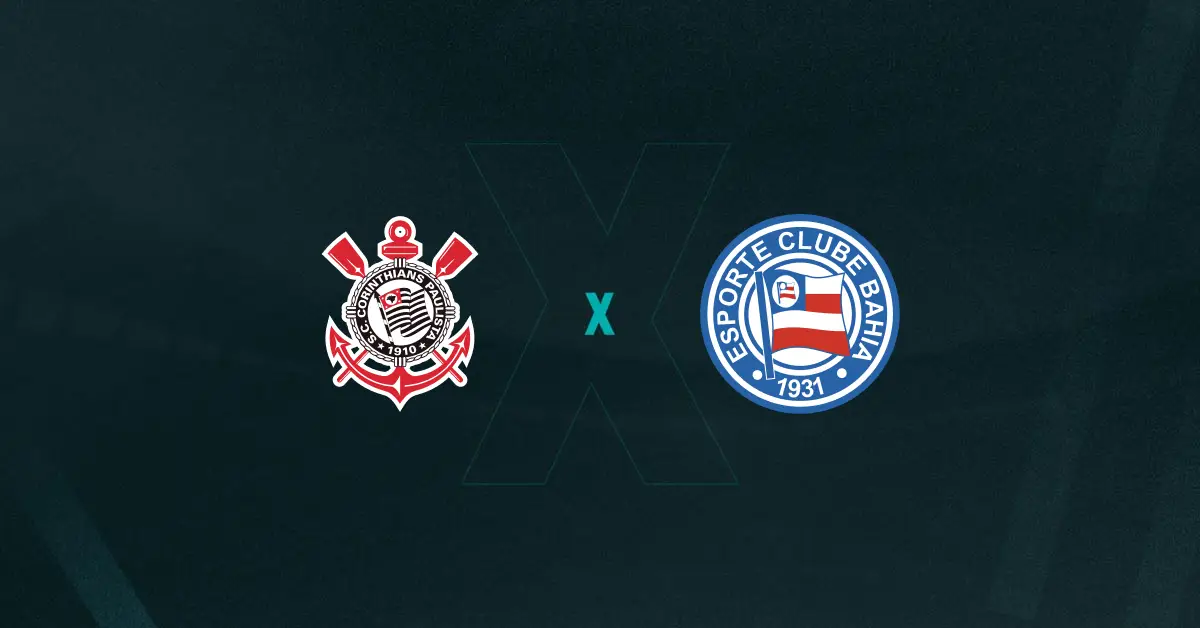 Escudos de Corinthians e Bahia, que duelam pelas quartas do Brasileirão Feminino