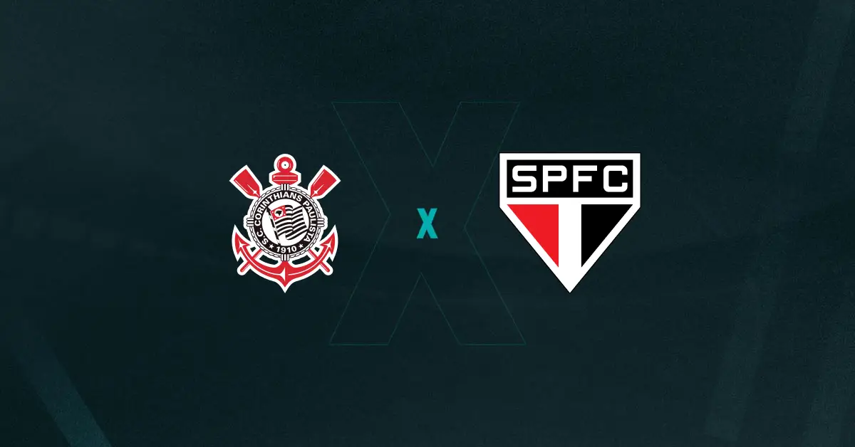 Escudos de Corinthians x São Paulo, que se enfrentam pelo Paulistão