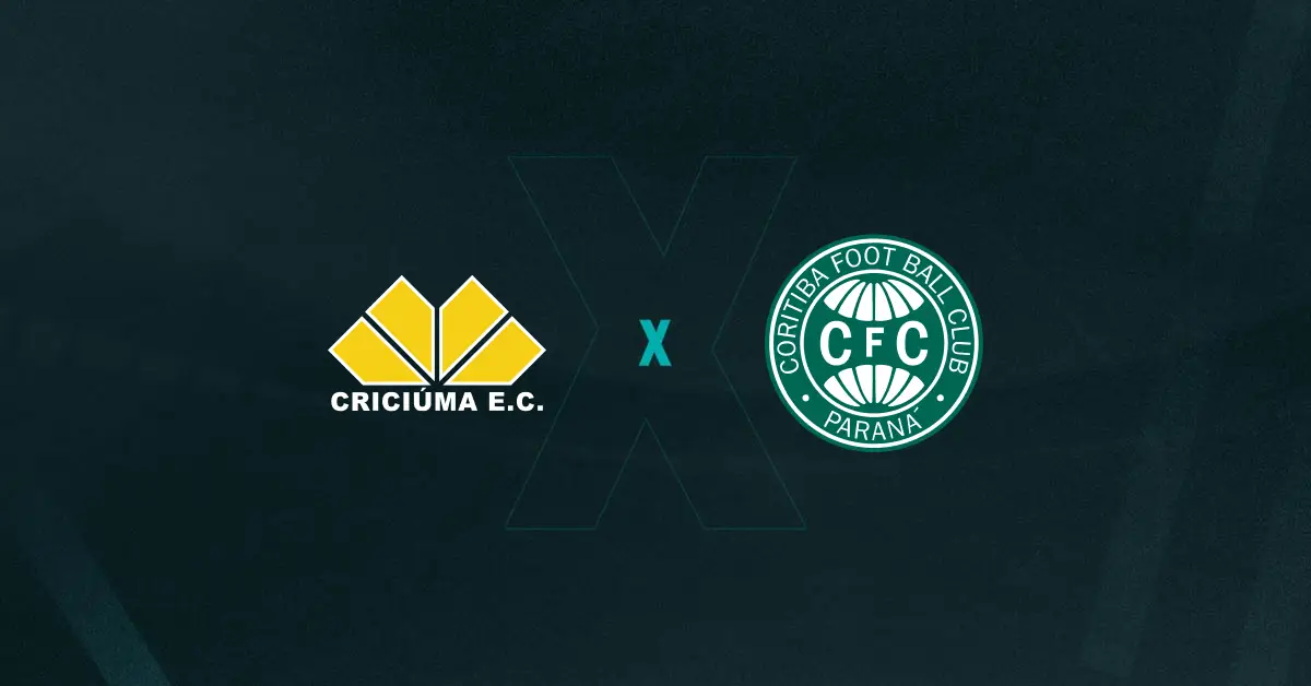Escudos de Criciúma e Coritiba, que duelam pela Série B
