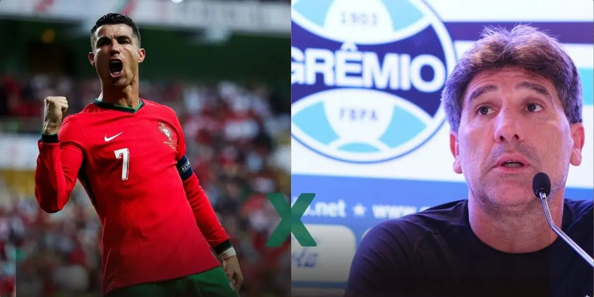 Fotos de Cristiano Ronaldo e Renato Gaúcho