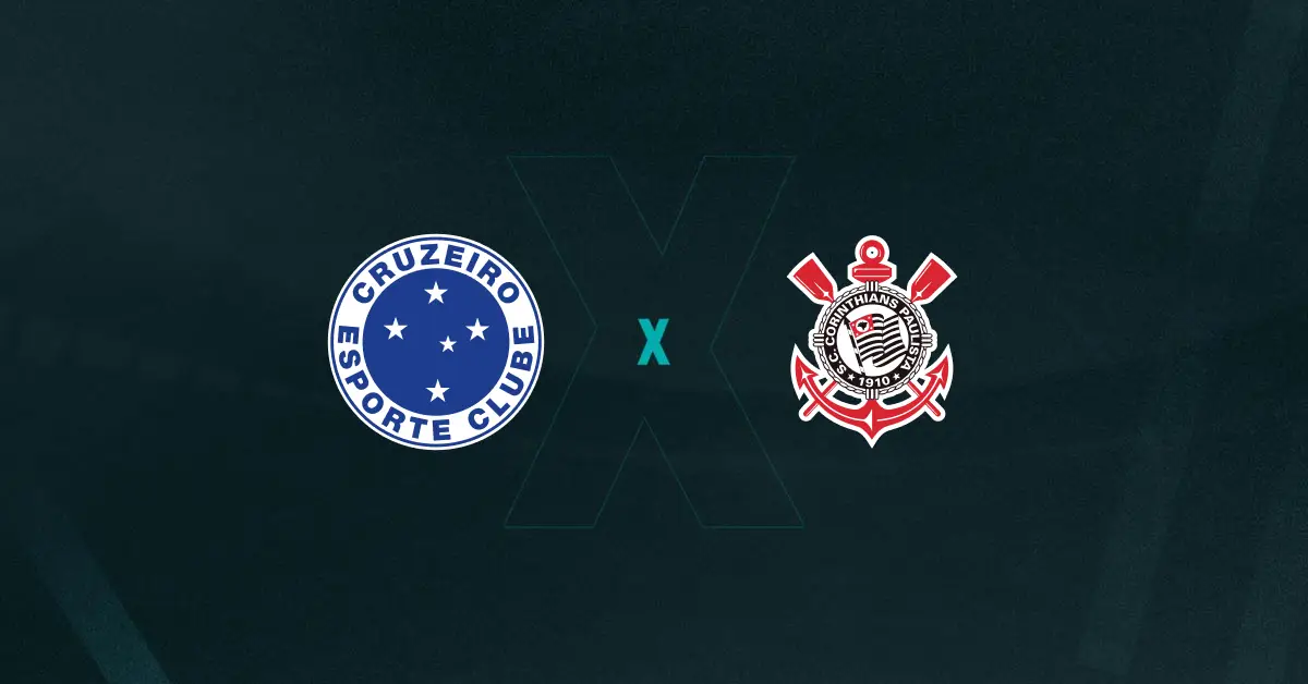 Escudos de Cruzeiro e Corinthians, que duelam pela semifinal da Copa do Brasil