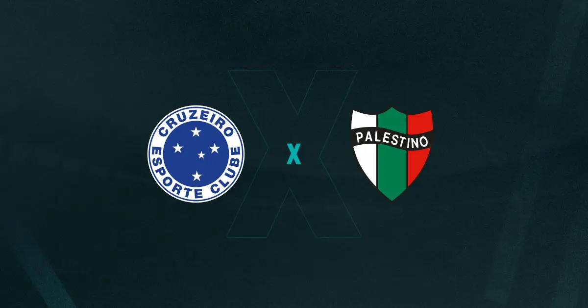 Escudos de Cruzeiro e Palestino, que se enfrentaram pela Copa Sul-Americana