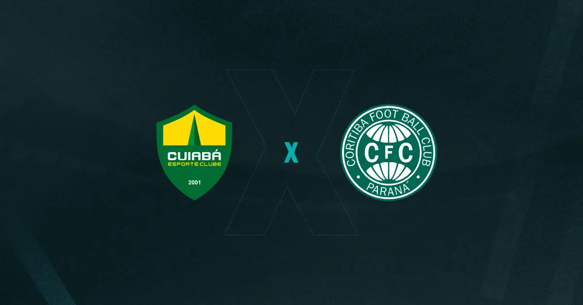 Escudos de Cuiabá e Coritiba, que duelam pela Série B