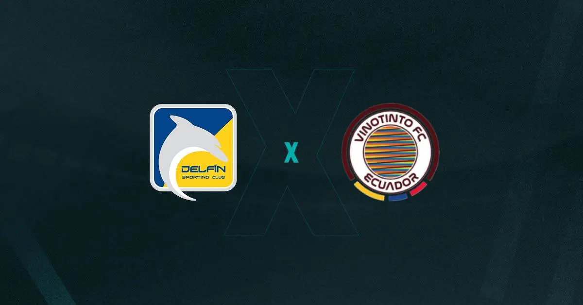 Escudos de Delfin e Vinotinto, que duelam pelo Campeonato Equatoriano