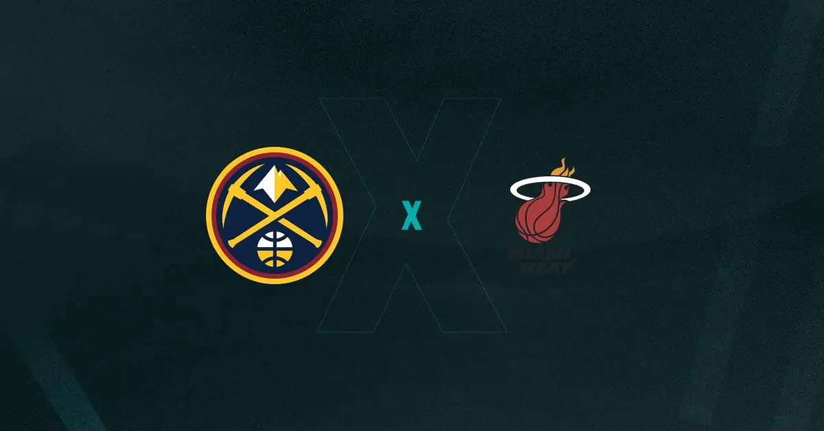 Escudos de Denver Nuggets x Miami Heat