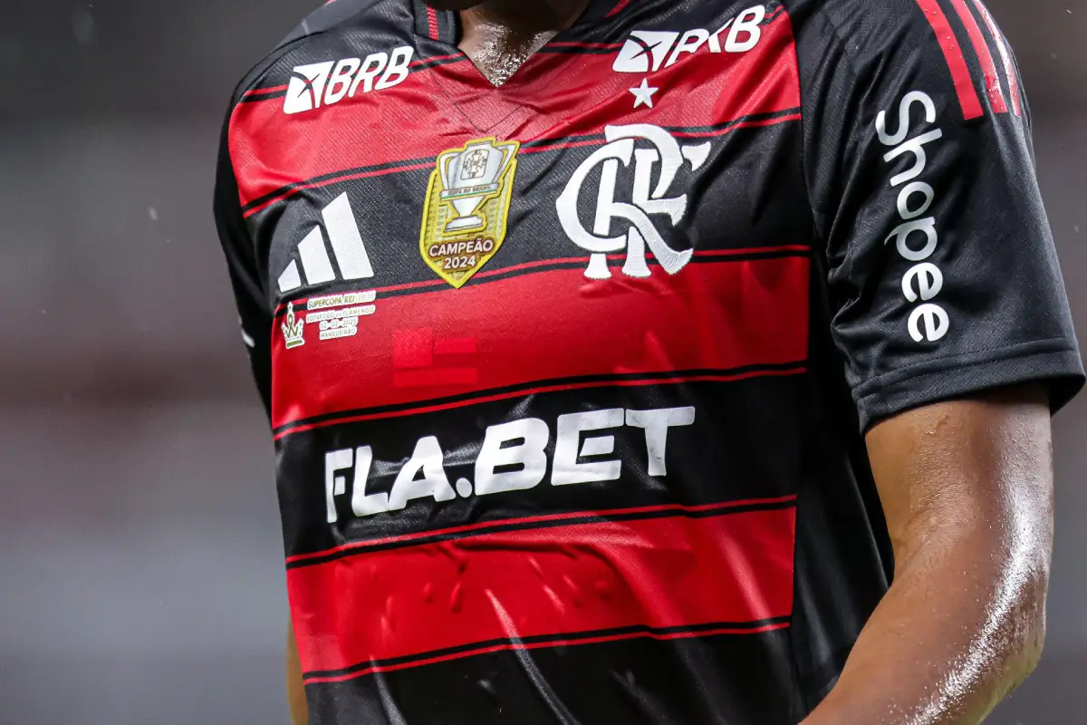 Detalhe da camisa do Flamengo