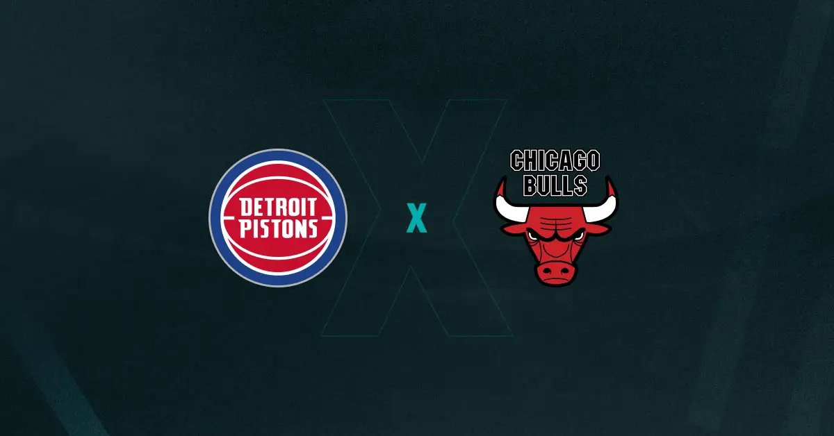 Escudos de Detroit Pistons x Chicago Bulls, que se enfrentam pela NBA