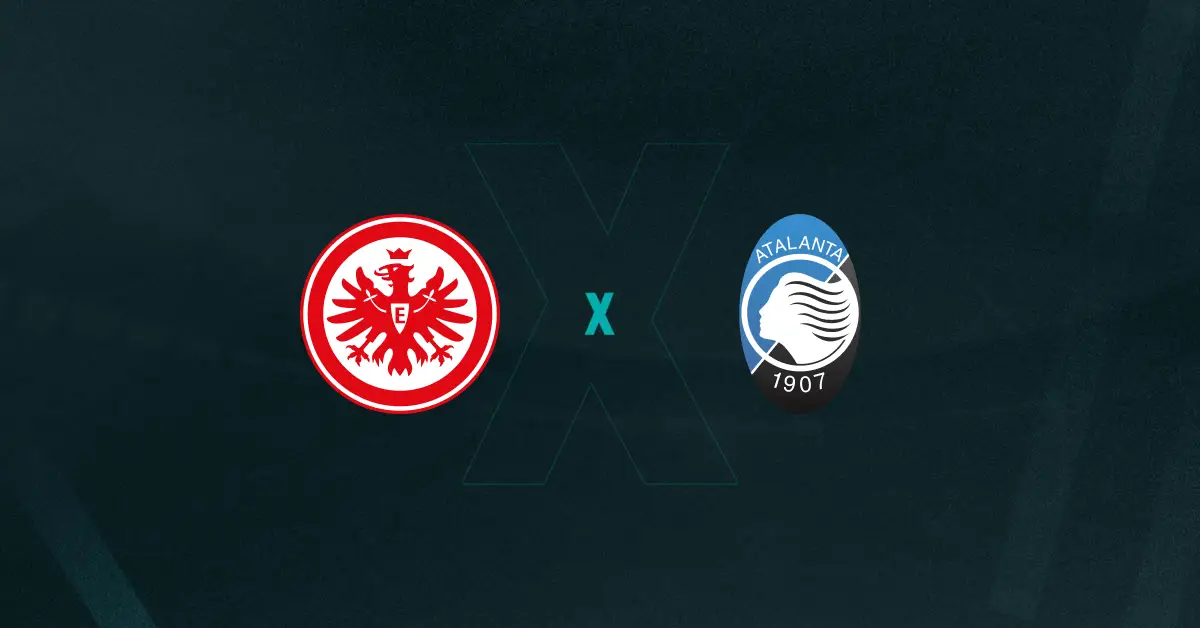 Escudos de Eintracht Frankfurt x Atalanta, que duelam pela Champions League