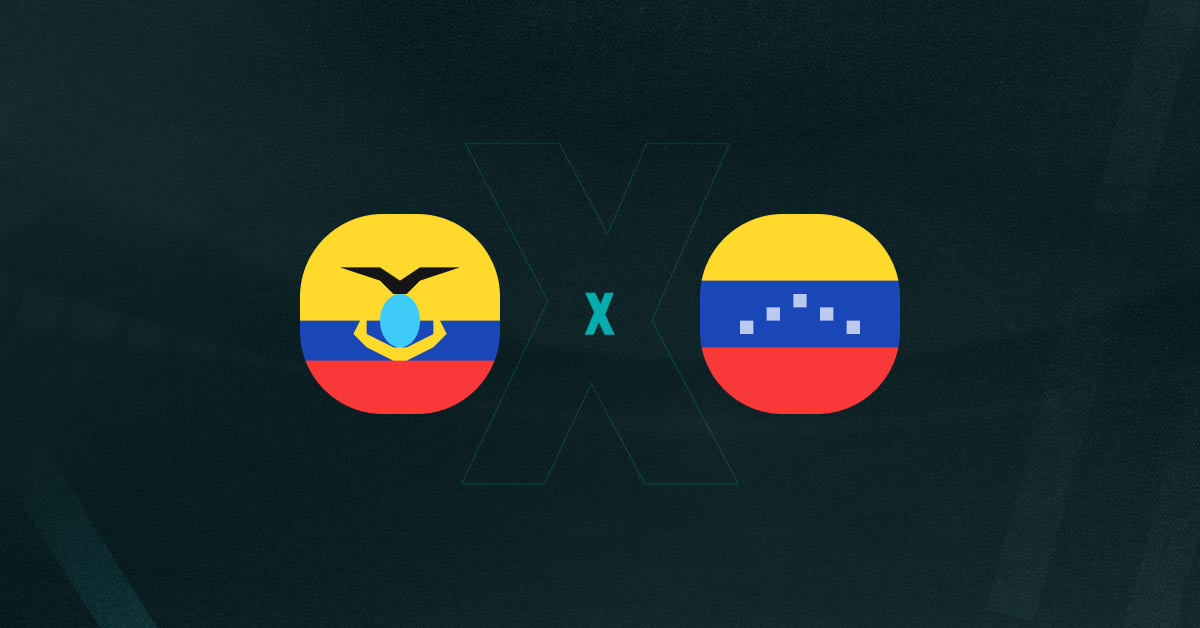 Escudos de Equador x Venezuela, que se enfrentam hoje pelas Eliminatórias para a Copa do Mundo