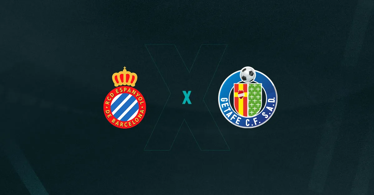 Escudos de Espanyol e Getafe, que duelam pela La Liga