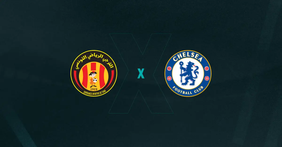 Escudos de Espérance x Chelsea, que se enfrentam hoje no Mundial de Clubes nos Estados Unidos