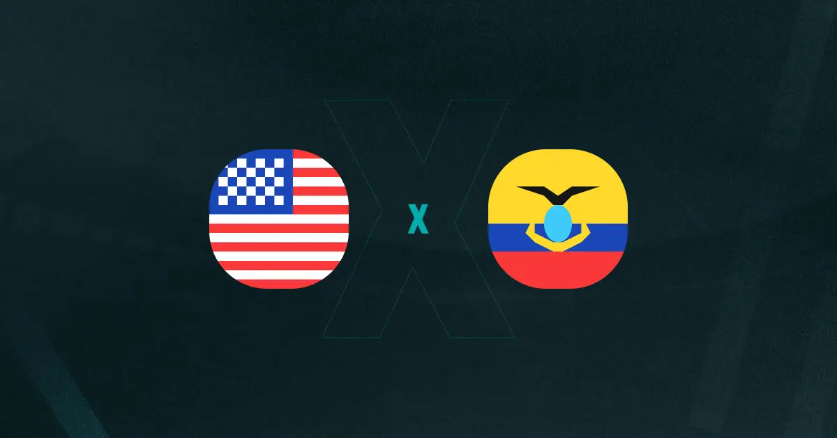 Escudos de Estados Unidos x Equador, que se enfrentam em amistoso
