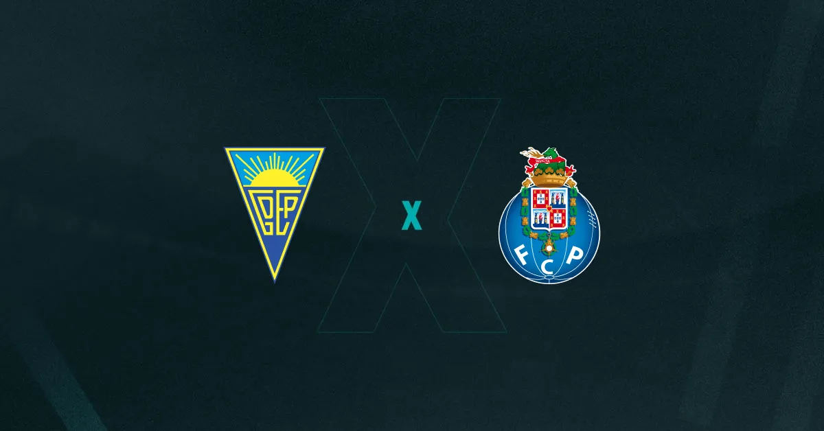 Escudos de Estoril e Porto, que duelam pelo Campeonato Português
