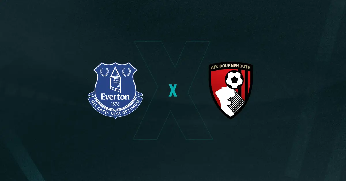 Escudos de Everton x Bournemouth, que se enfrentam em amistoso