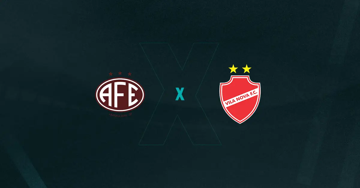 Escudo de Ferroviária x Vila Nova, que se enfrentam pela Série B do Brasileiro hoje