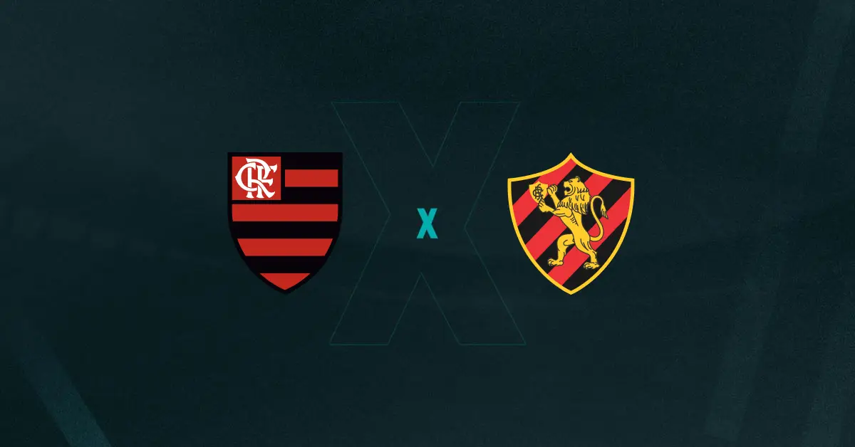 Escudos de Flamengo e Sport, que duelam pelo Brasileirão