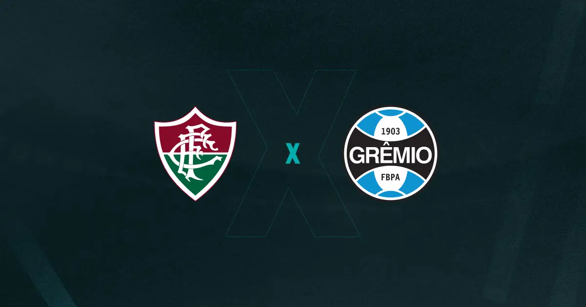 Escudos de Fluminense Feminino e Grêmio Feminino, que duelam pelo Brasileirão Feminino