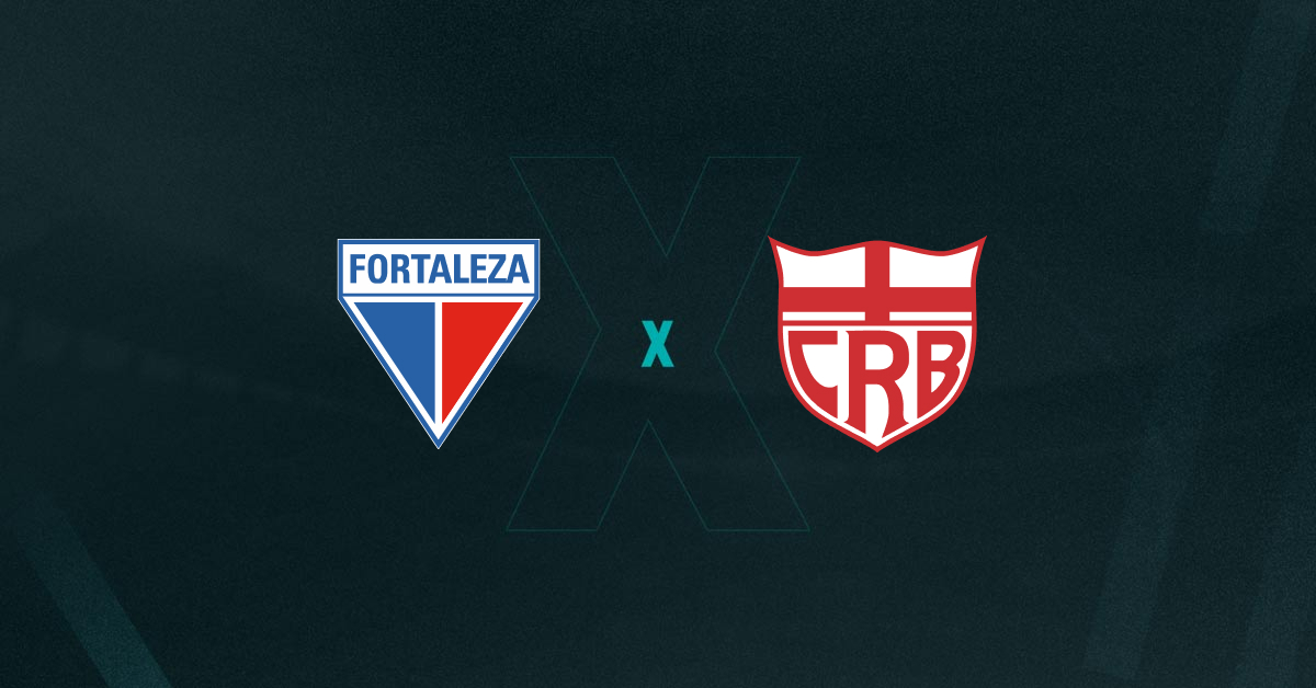 Escudos de Fortaleza x CRB, que se enfrentam pela Copa do Nordeste