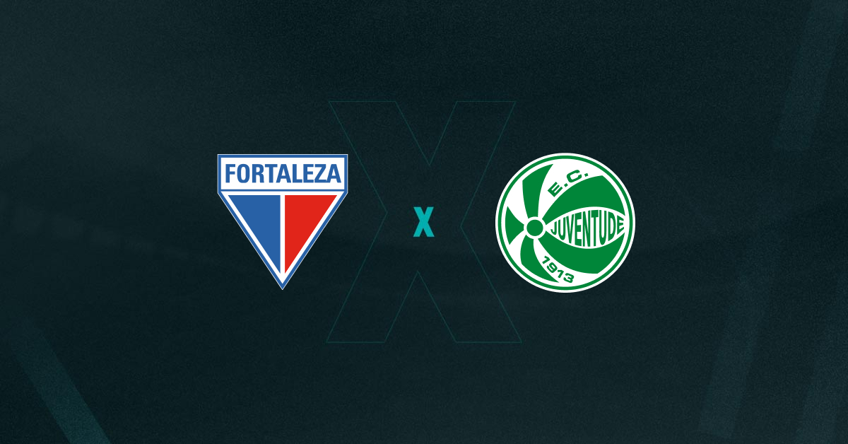 Escudos de Fortaleza x Juventude, que se enfrentam pelo Campeonato Brasileiro 2025