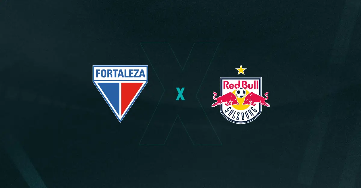 Escudos de Fortaleza e RB Bragantino, que duelam pelo Brasileirão