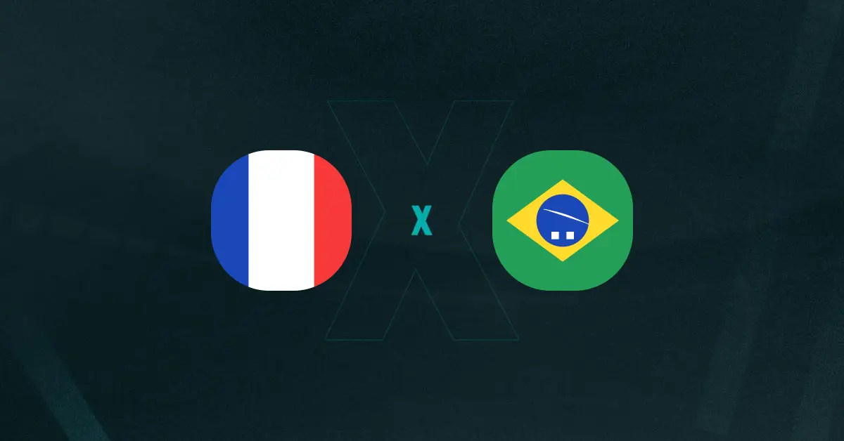 Escudos de França e Brasil Feminino, que duelam em amistoso internacional