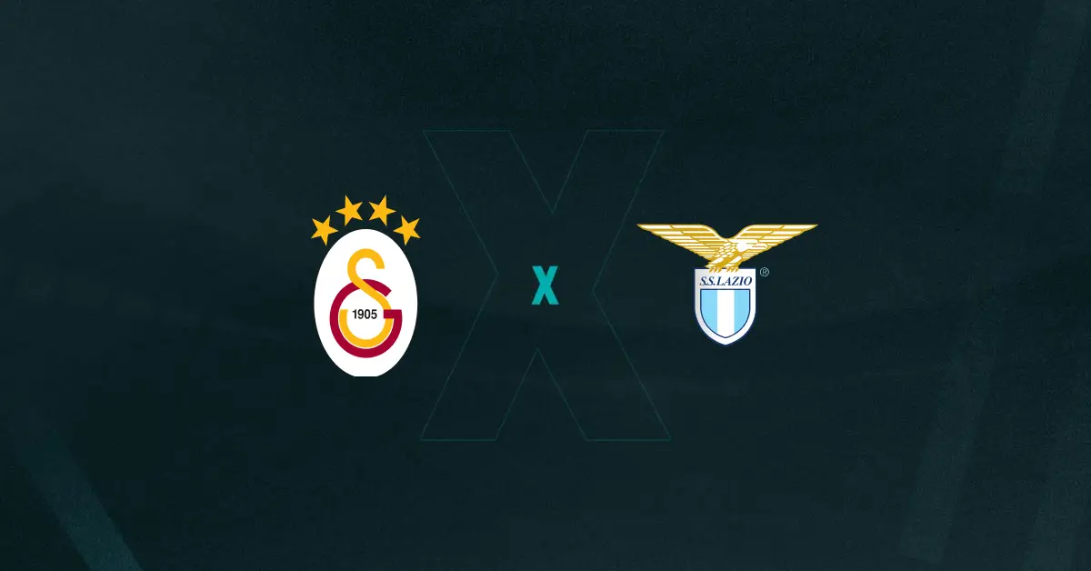 Escudos de Galatasaray e Lazio, que se enfrentam em amistoso