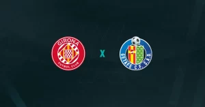 Escudos de Girona e Getafe, que se enfrentam pela La Liga