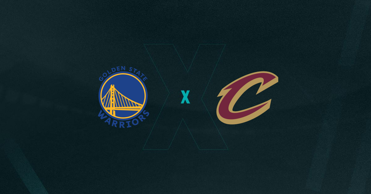 Golden State Warriors e Cleveland Cavaliers se enfrentam em partida da NBA.