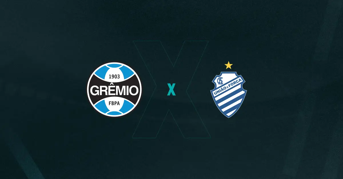 Escudos de Grêmio e CSA, que duelam pela Copa do Brasil
