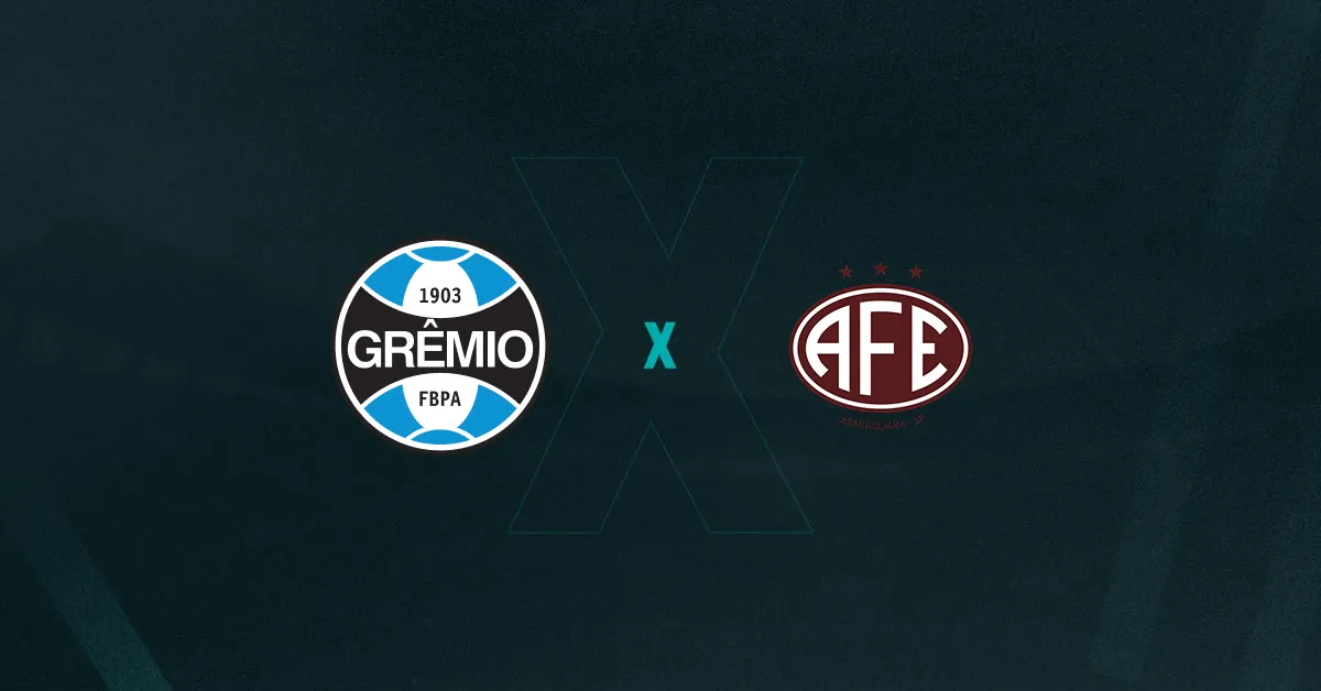 Escudos de Grêmio e Ferroviária, que duelam pelo Brasileiro Feminino