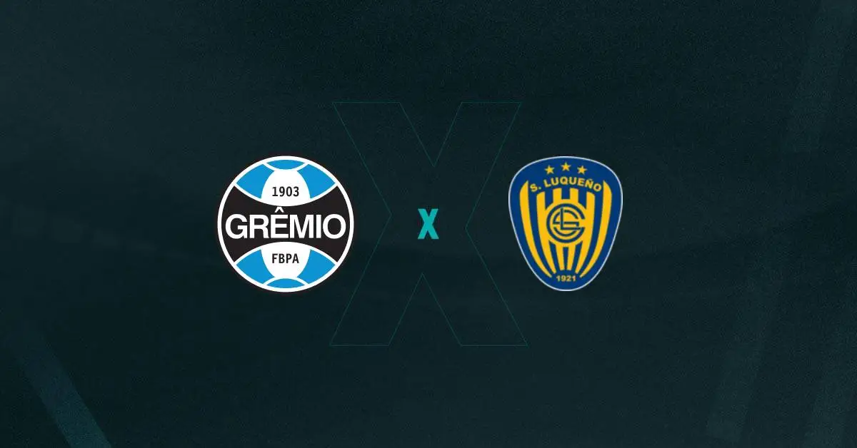Escudos de Grêmio e Sportivo Luqueño, que duelam pela Copa Sul-Americana