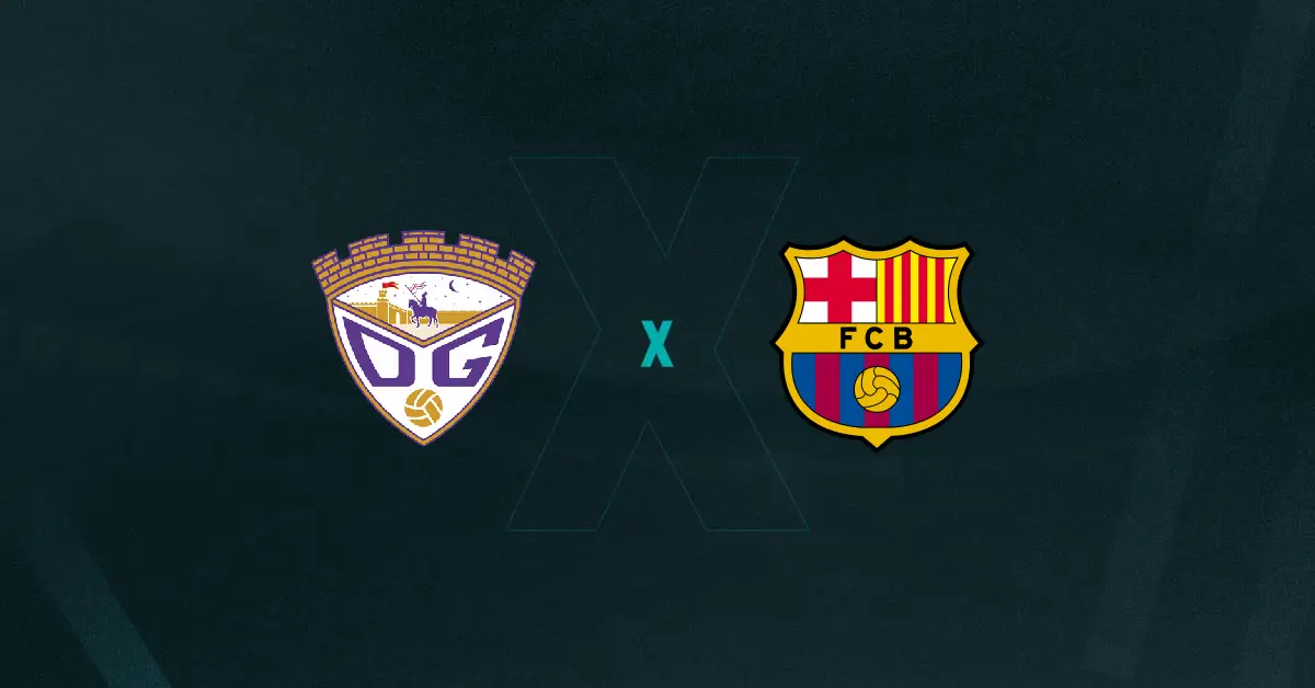 Escudos de Guadalajara x Barcelona, que se enfrentam pela Copa do Rei