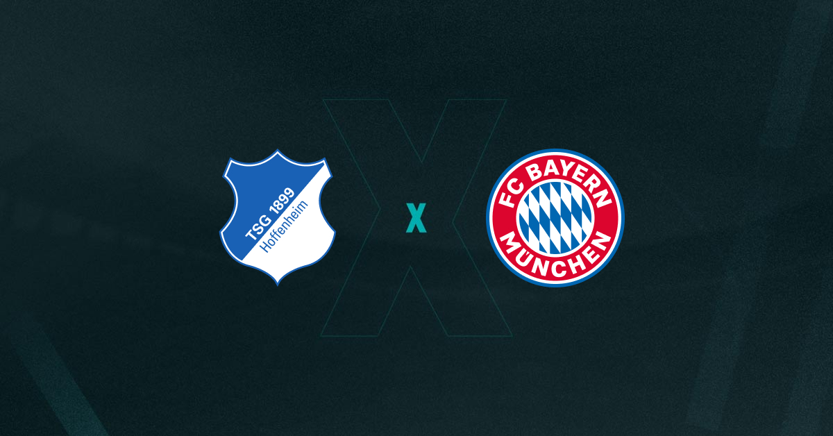 Escudos de Hoffenheim x Bayern de Munique, que se enfrentam hoje pela Bundesliga