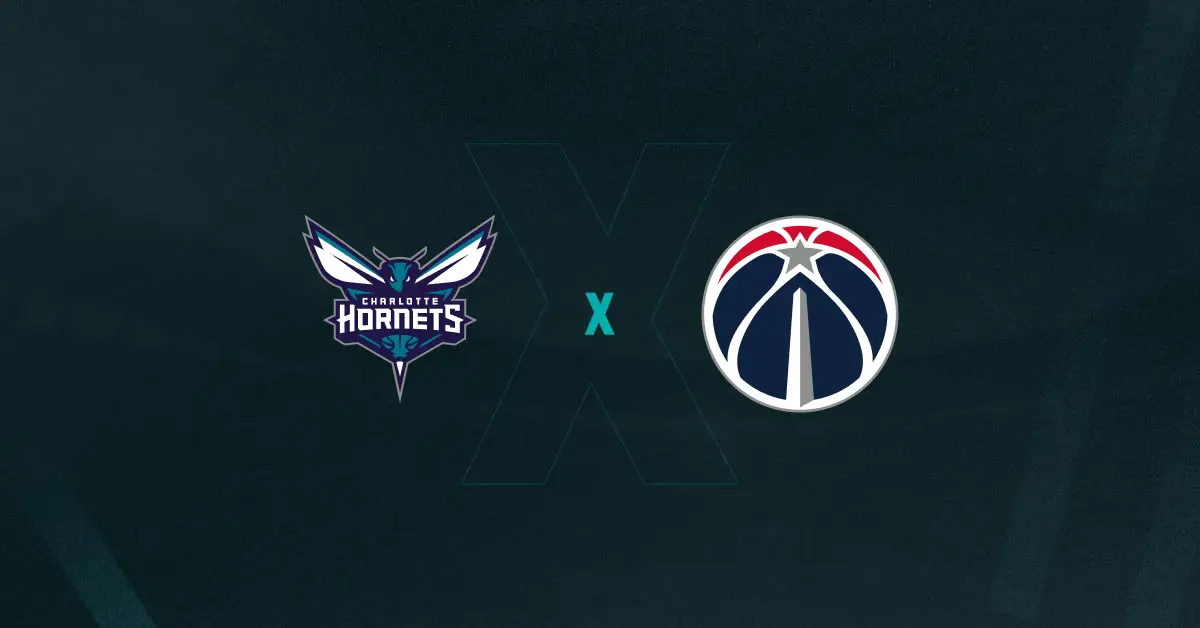Escudos de Hornets e Wizards, que duelam pela NBA