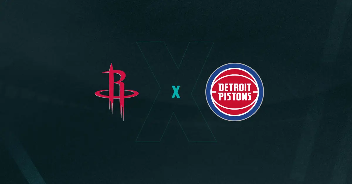 Escudos de Houston Rockets x Detroit Pistons