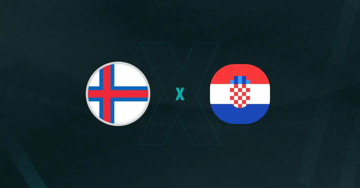 Escudos de Ilhas Faroé e Croácia, que duelam pelas Eliminatórias Europeias