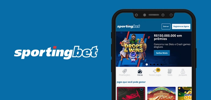 Imagem mostra smartphone aberto na página de cassino da Sportingbet