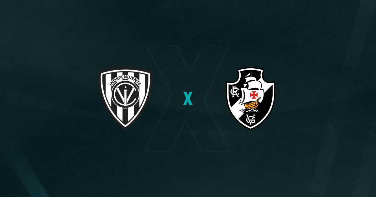 Escudos de Ind. del Valle e Vasco, que duelam pelos playoffs da Copa Sul-Americana